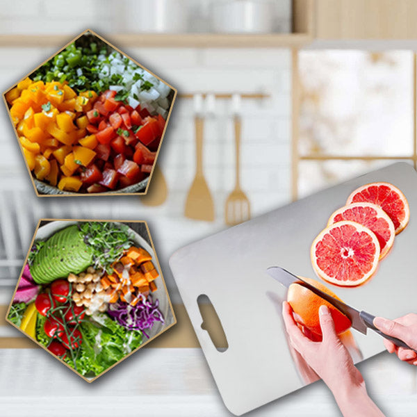 Tocător Anti-Bacterii din Oțel Inoxidabil SafeCut™